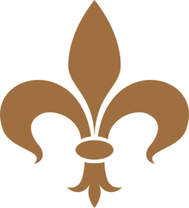 270x297 Brown Fleur De Lis Clip Art