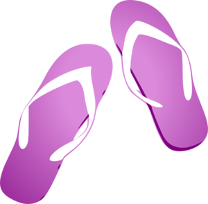 300x294 Purple Fade Flip Flop Clip Art
