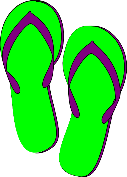 426x594 Flip Flop Clipart Green Purple Flip Flops Clip Art