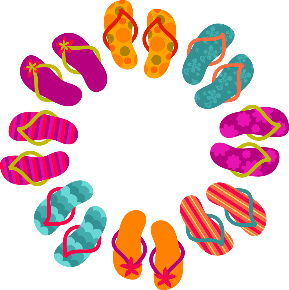 998x1000 Flip Flop Clip Art Border