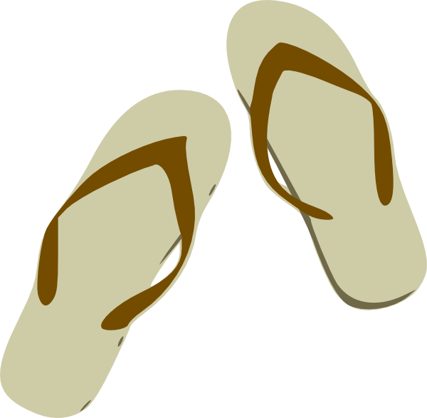 600x587 Flip Flops Clip Art Free Vector 4vector