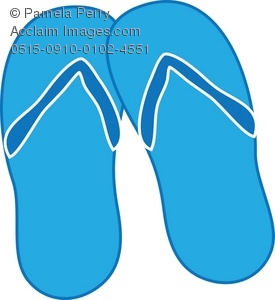 275x300 Clip Art Illustration Of A Pair Of Flip Flop Sandals
