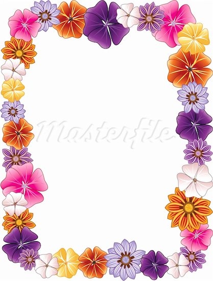 417x550 Floral Border Clip Art