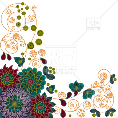 400x400 Floral Pattern With Beautiful Colorful Stylized Flowers Royalty