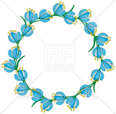 400x394 Floral Wreath Royalty Free Vector Clip Art Image