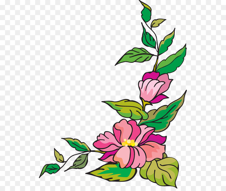 900x760 Flower Border Clip Art