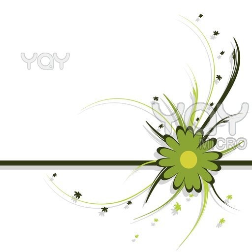 512x512 Floral Design Green Abstract Background C Free Images