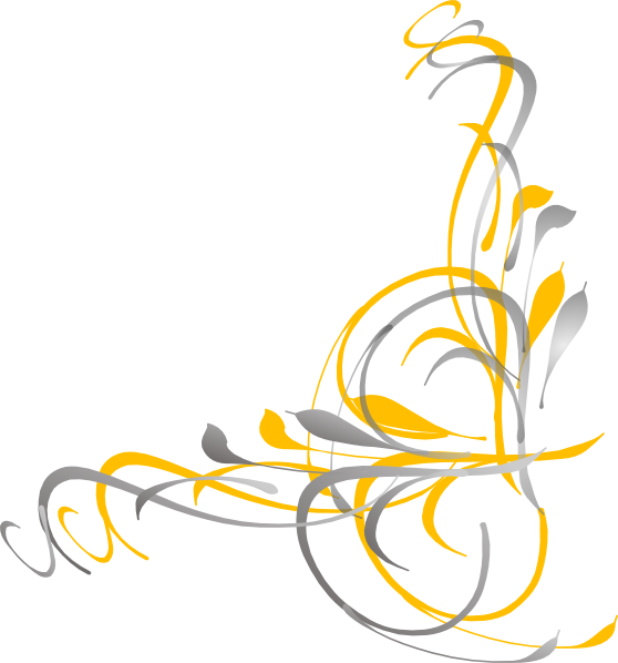 558x598 Floral Swirls Clip Art