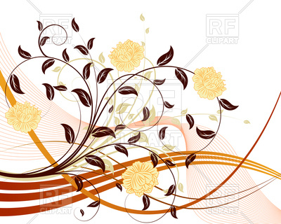 400x320 Floral Design Background Royalty Free Vector Clip Art Image
