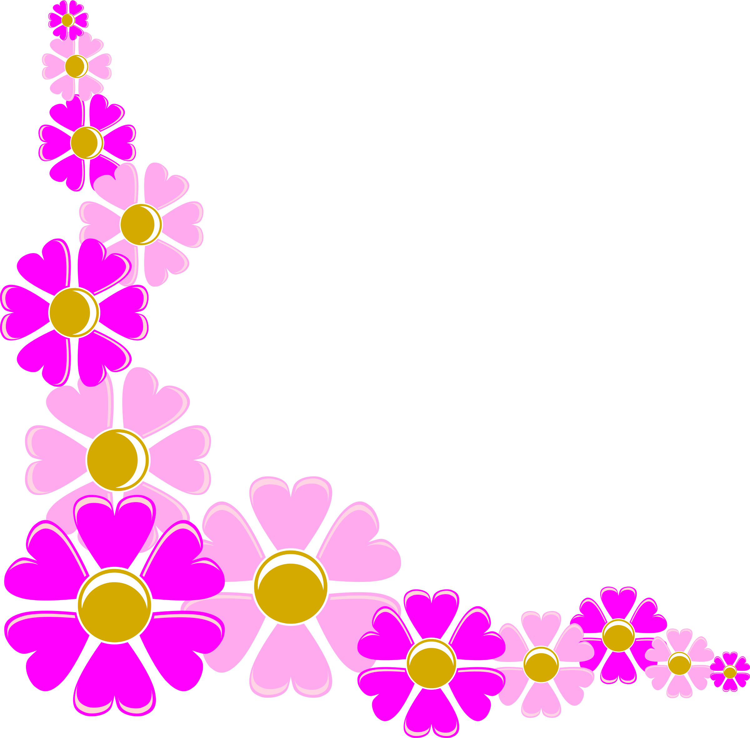 2400x2359 Flower Corner Cliparts Free Download Clip Art