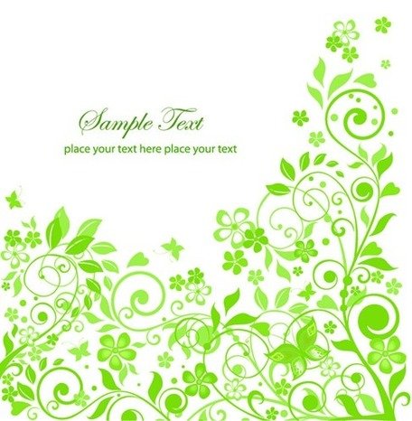456x466 Free Green Floral Design Clipart And Vector Graphics