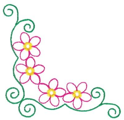 400x386 Fancy Floral Design Clip Art