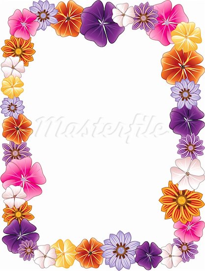 417x550 Border Clipart Floral Free