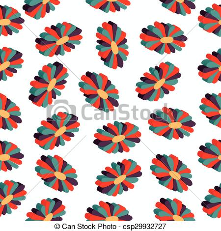 450x470 Flower Pattern Vector Illustration