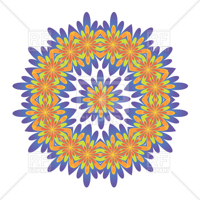 400x400 Ornamental Round Floral Pattern Royalty Free Vector Clip Art Image