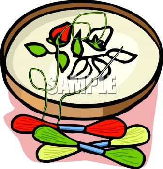 337x350 Royalty Free Clip Art Image Floral Pattern On An Embroidery Hoop