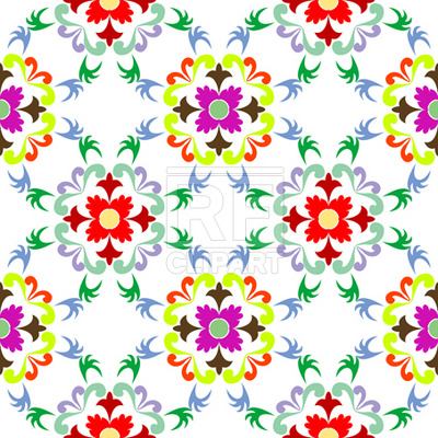 400x400 Seamless Floral Pattern Royalty Free Vector Clip Art Image