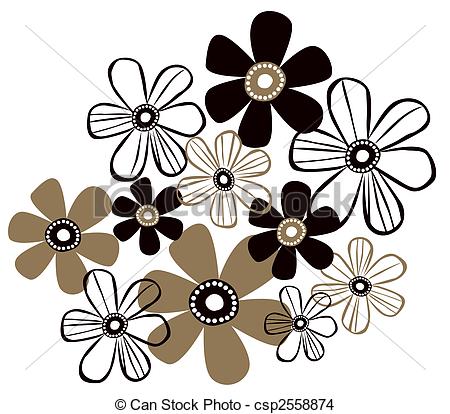 450x414 A Beautiful Drawing Of Simple Flower Patterns Drawing