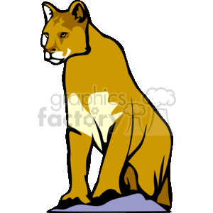 300x300 Royalty Free Cougar 130940 Vector Clip Art Image