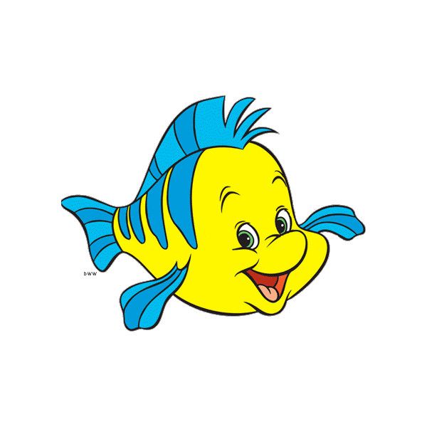 600x600 Flounder Clipart From Disney's Liked On Polyvore Featuring