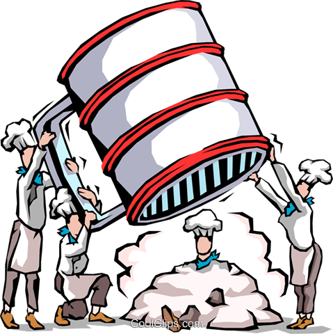 479x480 Chefs Sifting Flour Royalty Free Vector Clip Art Illustration