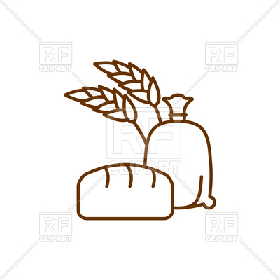 400x400 Flour Bag Simple Icon Royalty Free Vector Clip Art Image