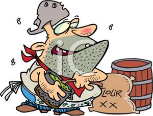 300x228 A Disgusting Man Stirring A Pot Of Gruel By A Bag Of Flour