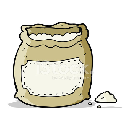 440x440 Cartoon Bag Of Flour Stock Vector
