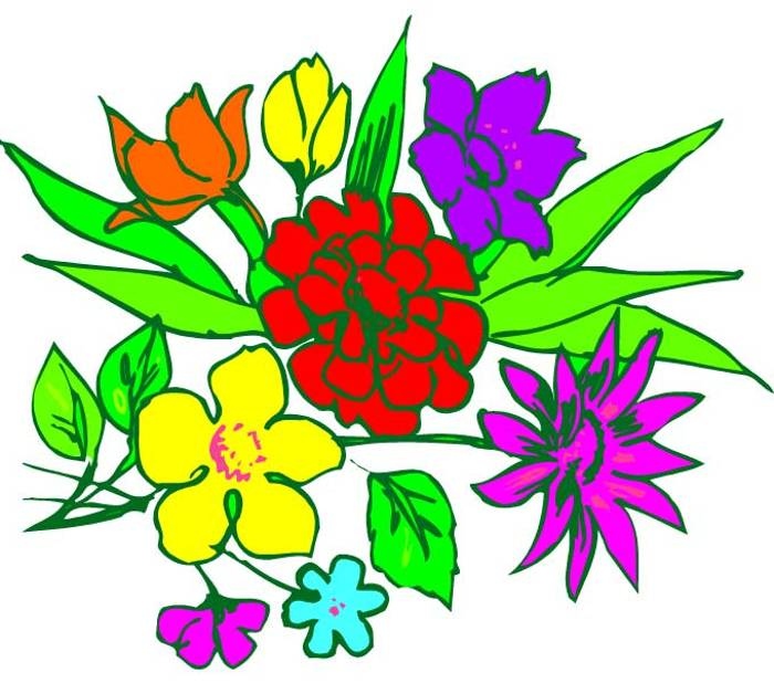 700x618 Free Clip Art Of Flower Bouquet
