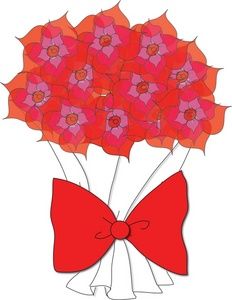 232x300 Flowers Clipart Image Clip Art Illustration Of A Bouquet Of Red