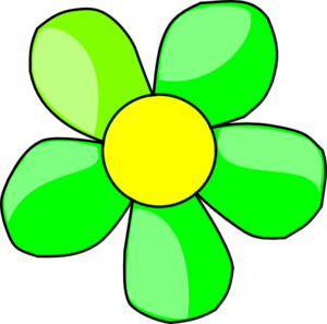 300x297 Green Flower Clip Art