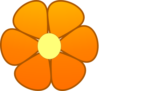 600x390 Orange Flowers Clip Art