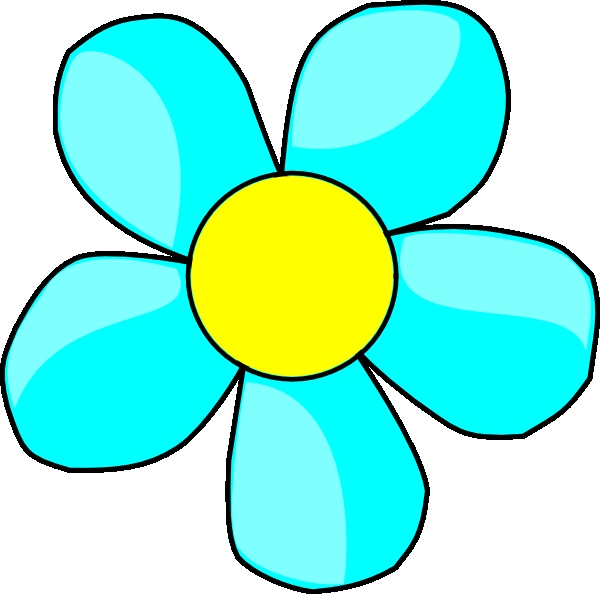 600x594 Flower Clipart Pictures Aqua Flower Clip Art At Clker Vector Clip
