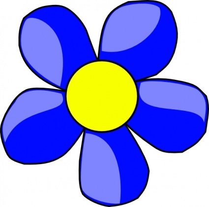 425x420 Blue Daisy Flower Clipart Free Clip Art Images Image 8 4