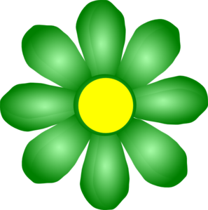 297x299 Green Flower Clip Art