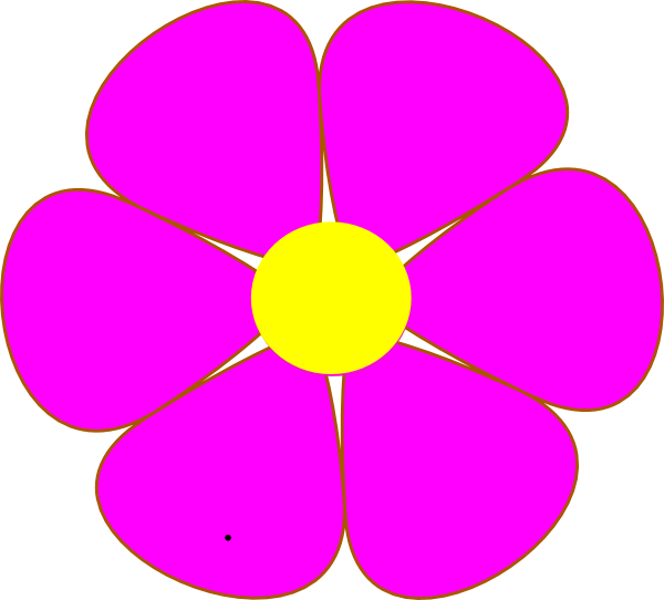 600x542 Pink Flower Clip Art
