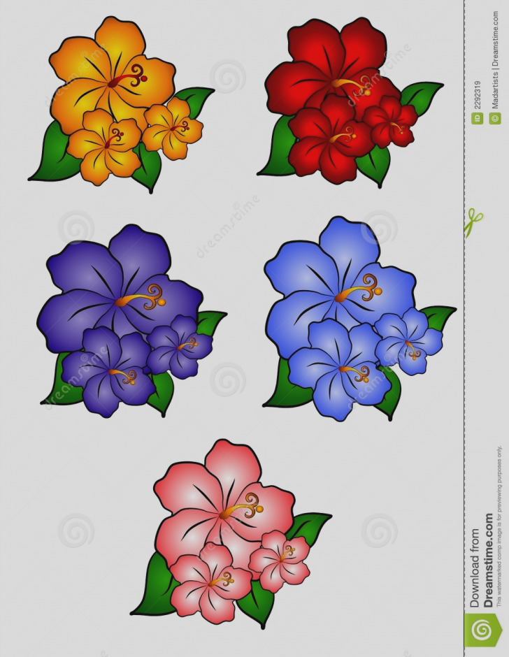 728x940 Awesome Of Hawaiian Flowers Clip Art Flower Clipart