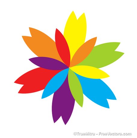 456x458 Free Colored Flower Design Clipart And Vector Graphics