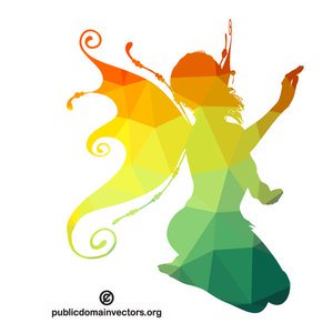 300x300 7039 Fairy Silhouette Clip Art Free Public Domain Vectors