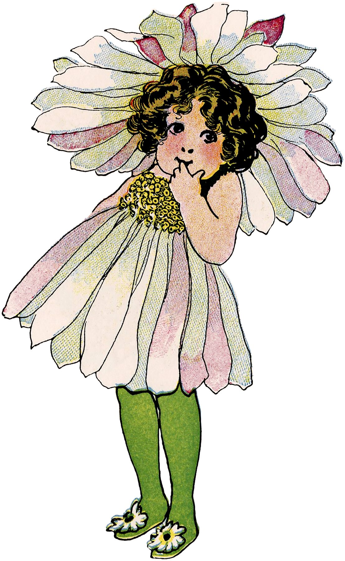 1108x1800 Vintage Flower Fairy Child Image Children Images, Flower Fairies