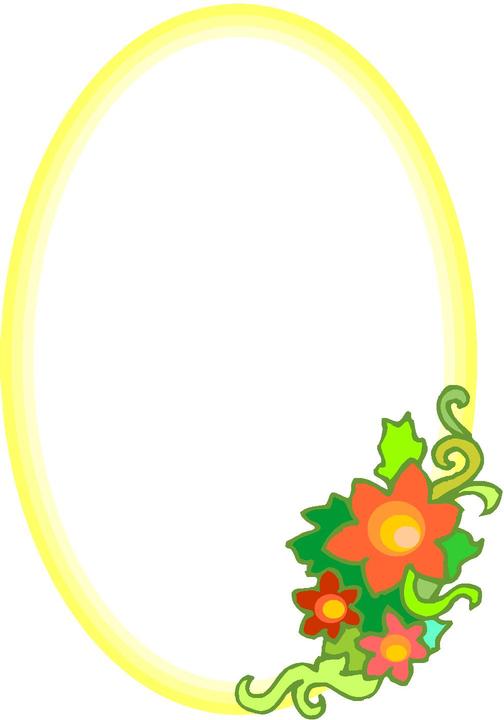 504x720 Flower Frame Shape Clipart