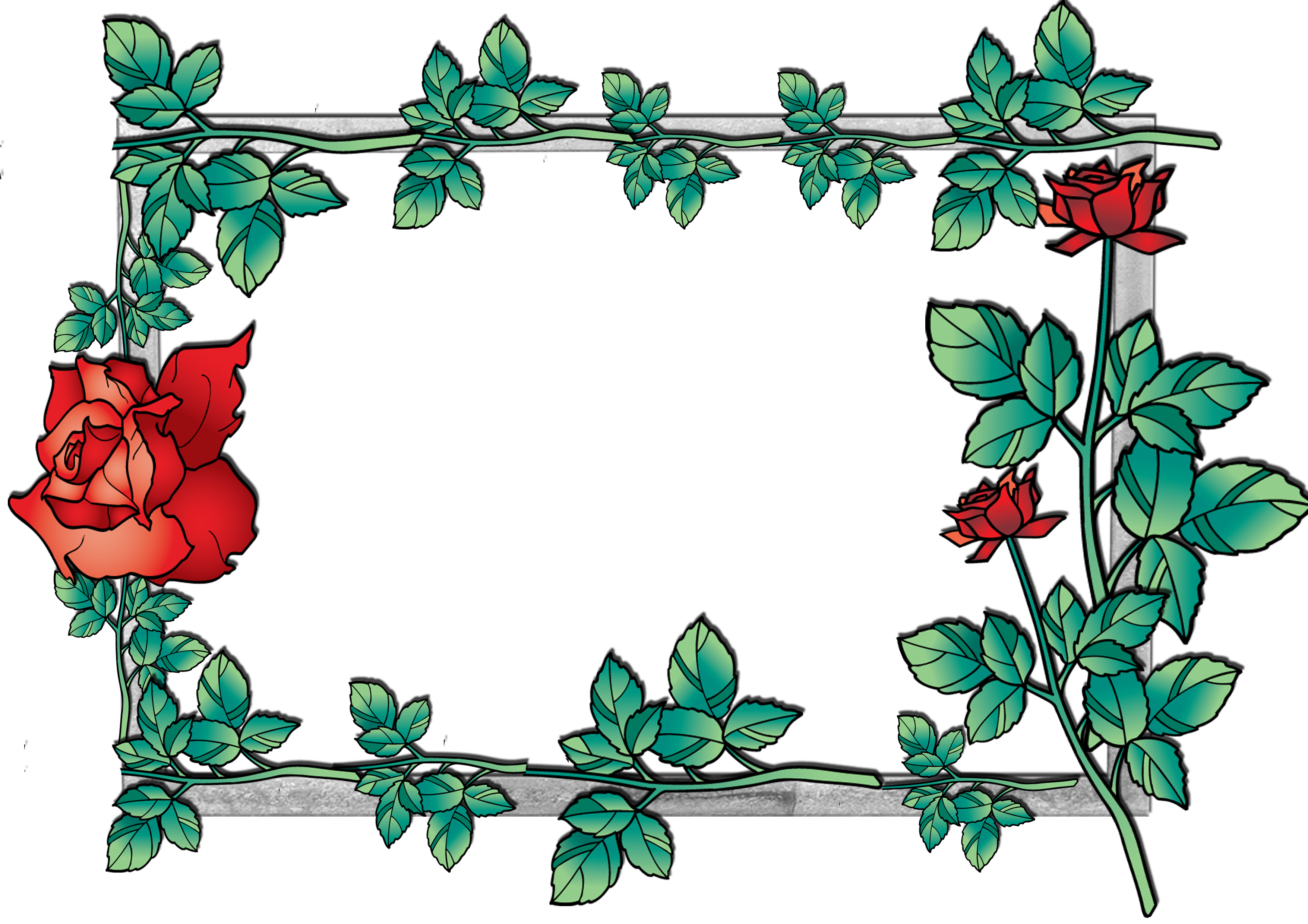 3510x2480 Flowers Frame (1)u200b Gallery Yopriceville