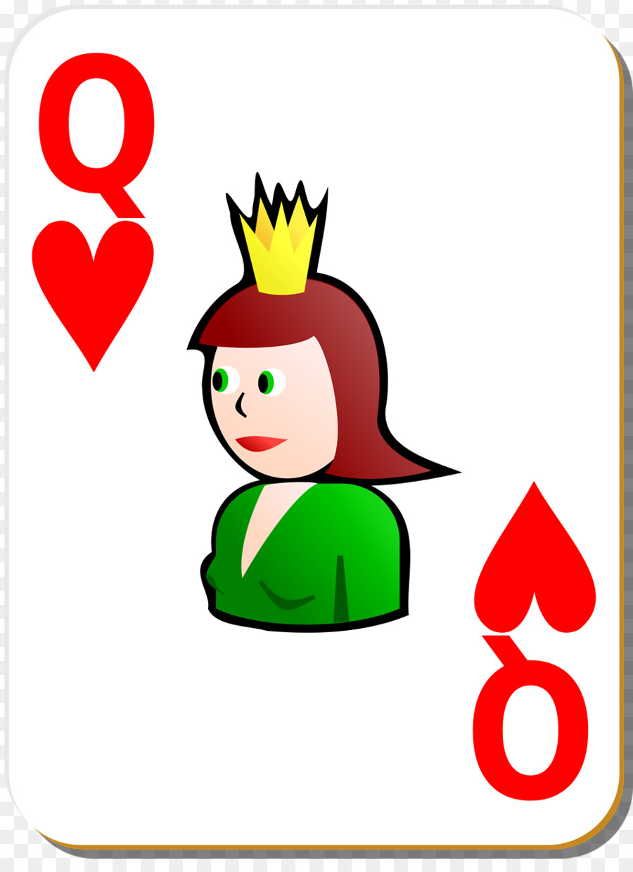 900x1240 Queen Of Hearts Playing Card Clip Art
