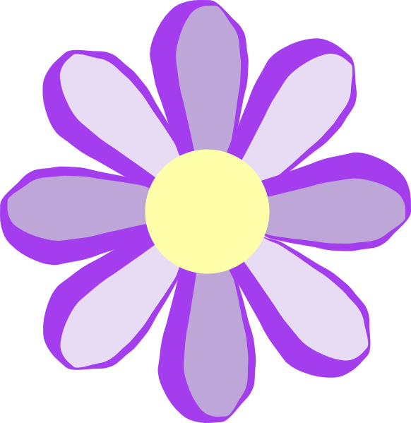 582x599 Purple Flower Clip Art