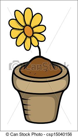 268x470 Drawing Art Of Cartoon Flower Pot Vector Illustration Clipart