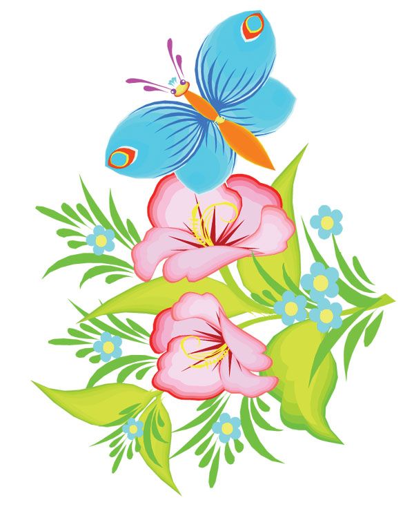 584x750 Clipart 147.jpg Kwiaty Ilustracje Flower