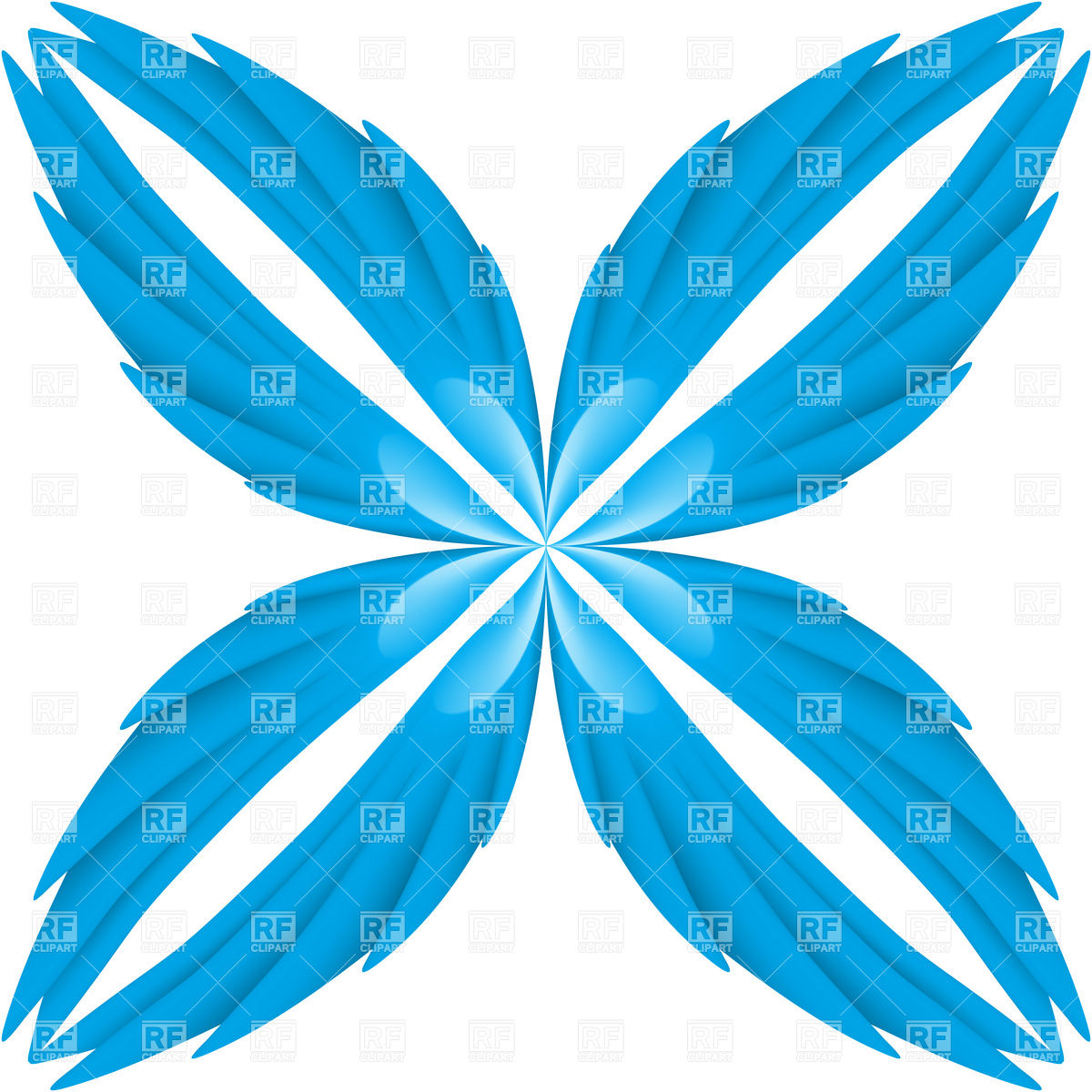 1200x1200 Blue Petals Clipart