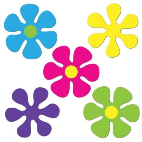 500x500 60s Flower Power Clipart