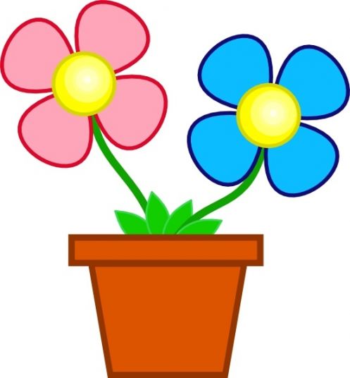 497x536 Clipart Flowers In Vase