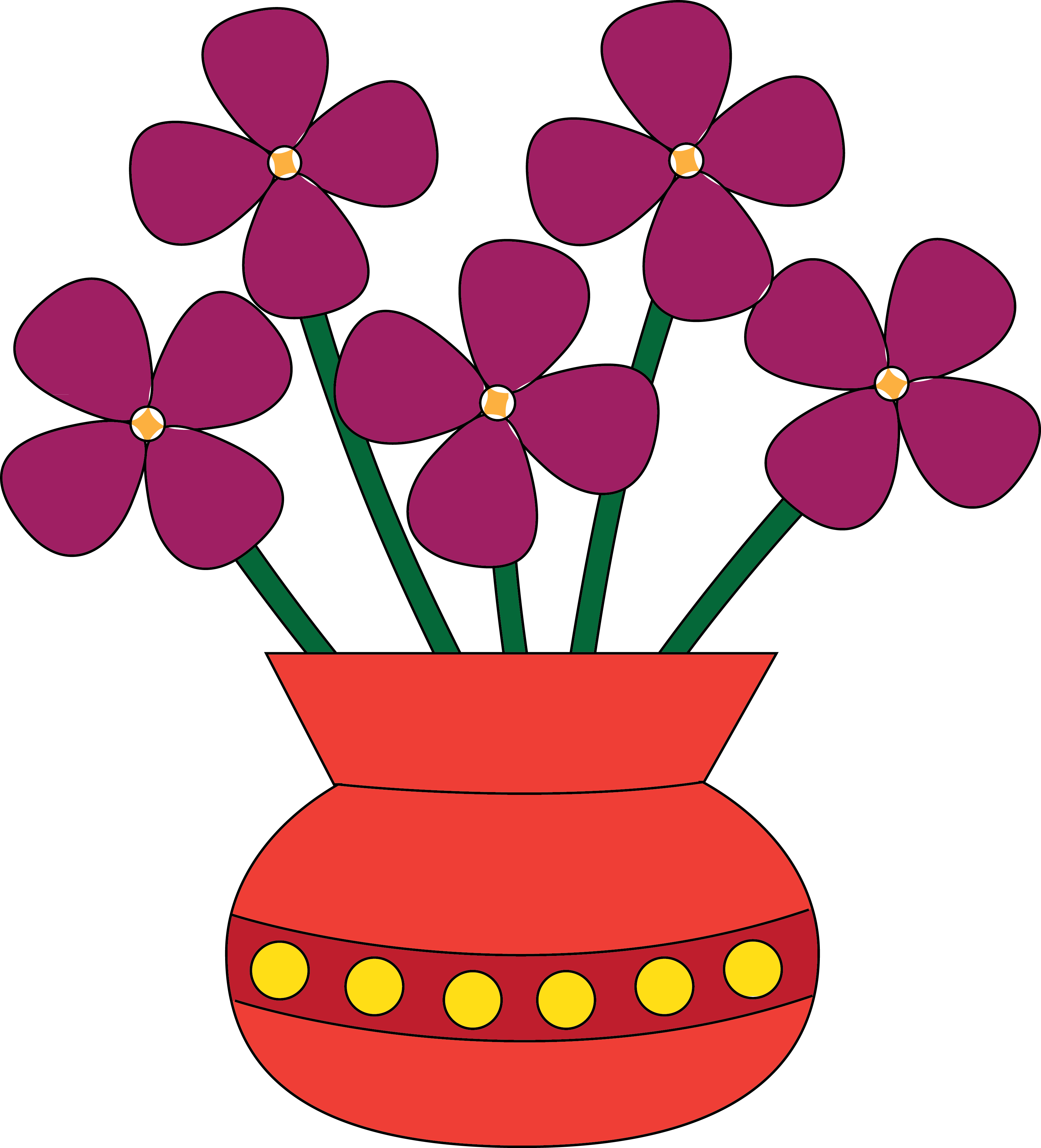 3408x3758 Colored Flower Vase Clip Art Clipart Panda